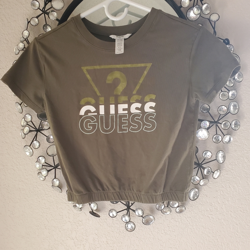 Forest green girl Guess top
